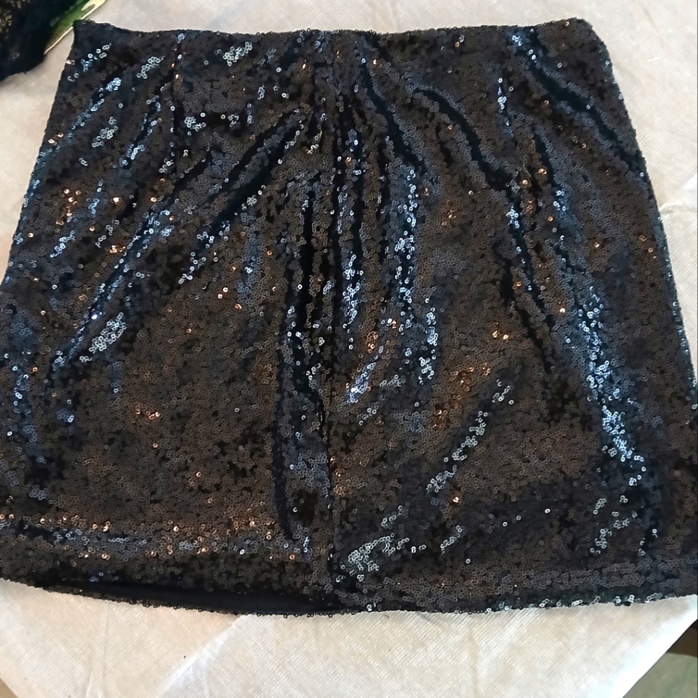 Madden NYC black sequin mini skirt